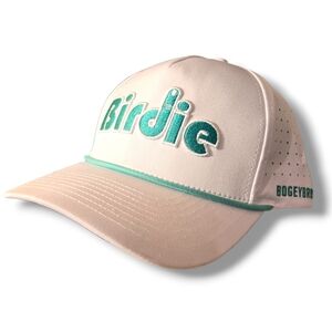 Bogey Bros Hat Golf Birdie Finger Rope Hat White Green